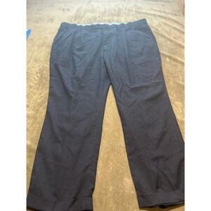 Roundtree & Yorke Travel Smart Mens 46x29 Plaid Blue‎ Dress Pants Cuffed